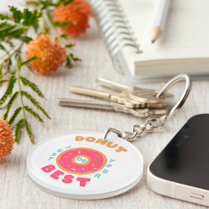 Donut Stress Just Do Your Best Key Ring