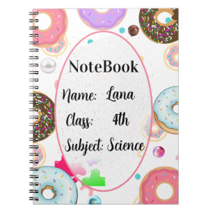 Donut themed aesthetic notebook