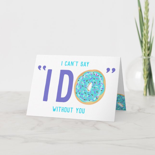 Donut Themed Will you be My Bridesmaid Proposal Card (Front)