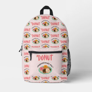 DONUT UNDER ESTIMATE PRINTED BACKPACK