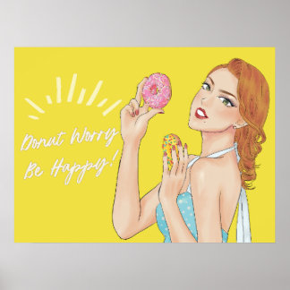 Donut Worry, Be Happy Poster