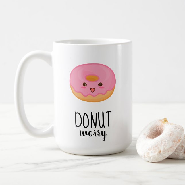 DONUT worry Coffee Mug (With Donut)