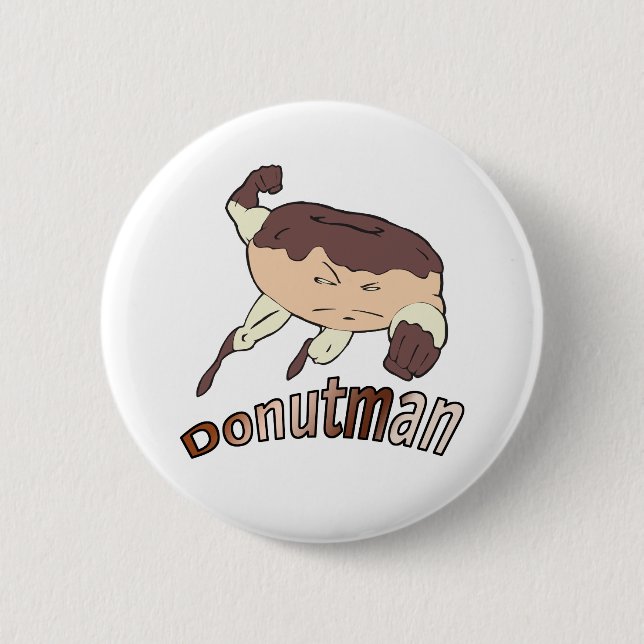 Donutman 6 Cm Round Badge (Front)