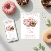 Donuts and Diapers Baby Shower Sprinkle Pastel