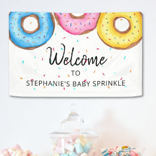 Donuts Baby Sprinkle Welcome Banner
