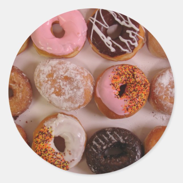 DONUTS! CLASSIC ROUND STICKER (Front)