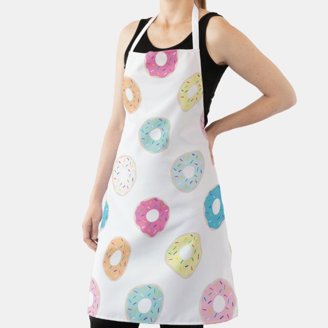 DONUTS Cute coloured glazed doughnuts w sprinkles Apron (Insitu)