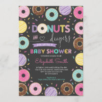 Donuts & Diapers Doughnuts Baby Shower Chalkboard