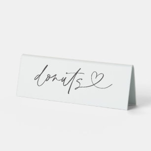 Donuts Food Label Wedding Party Acrylic Sign