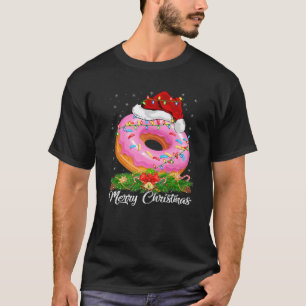 Donuts Food Lover Matching Santa Hat Donuts Christ T-Shirt