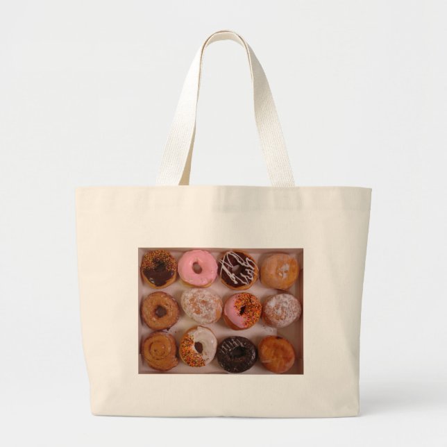 DONUTS! LARGE TOTE BAG (Front)