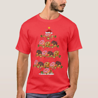 Donuts Lover Xmas Lighting Santa Donuts Christmas  T-Shirt