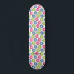 Donuts & Name or Text White Skateboard<br><div class="desc">Stand out with this unique donuts on white skateboard.  Complete with your name or text.</div>