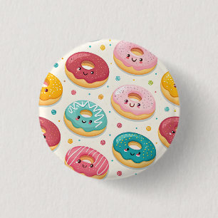 Donuts Pattern 3 Cm Round Badge
