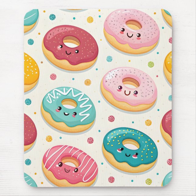 Donuts Pattern Mouse Pad (Front)
