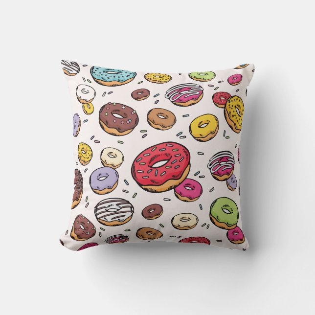 Donuts seamless pattern cushion (Front)