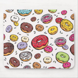 Donuts seamless pattern mouse pad