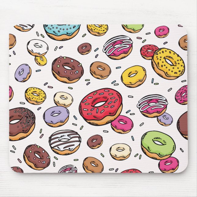 Donuts seamless pattern mouse pad (Front)