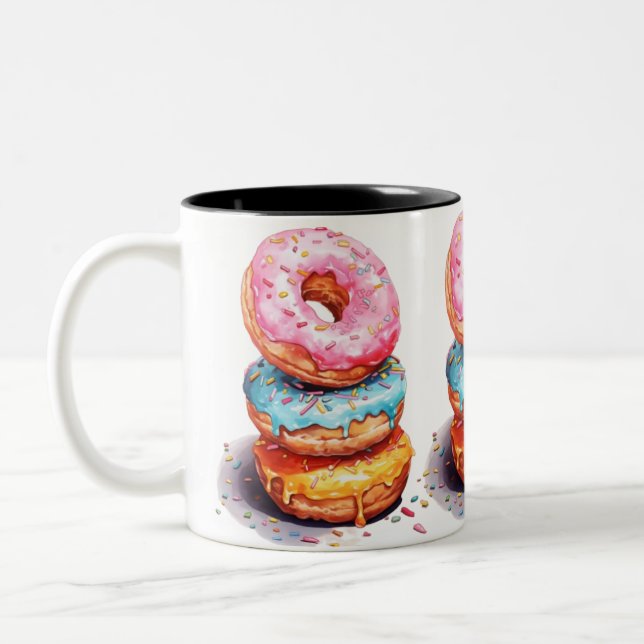 Donuts Two-Tone Coffee Mug (Left)