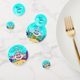 Doo DOO Doo Baby Shark Birthday Party Confetti