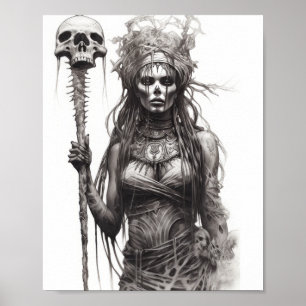 Doo Witch Doctor Standing Dramatic Pose Poster