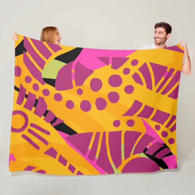 Doodle 16 fleece blanket (In Situ)
