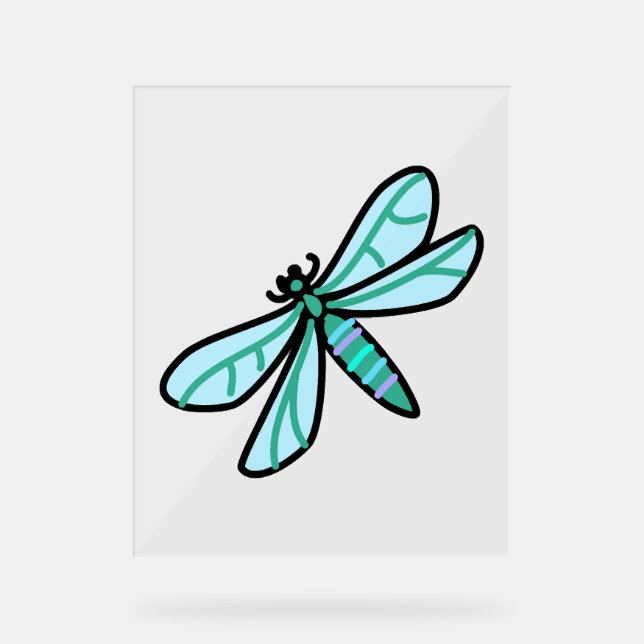 doodle a Dragonfly Acrylic Sign (Front)