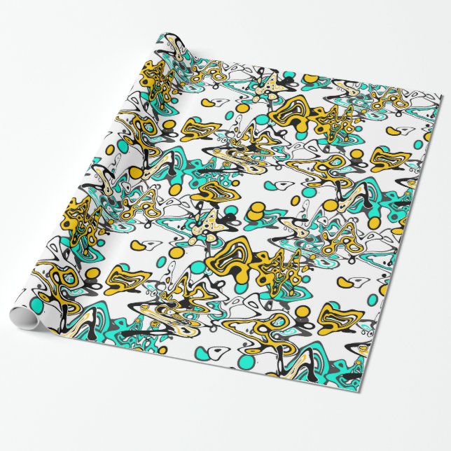 Doodle, abstract , creative wrapping paper (Unrolled)