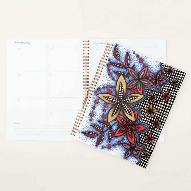 Doodle Abstract Floral Planner (Display)