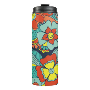 Doodle abstract flower. Illustrationfloral,pattern Thermal Tumbler