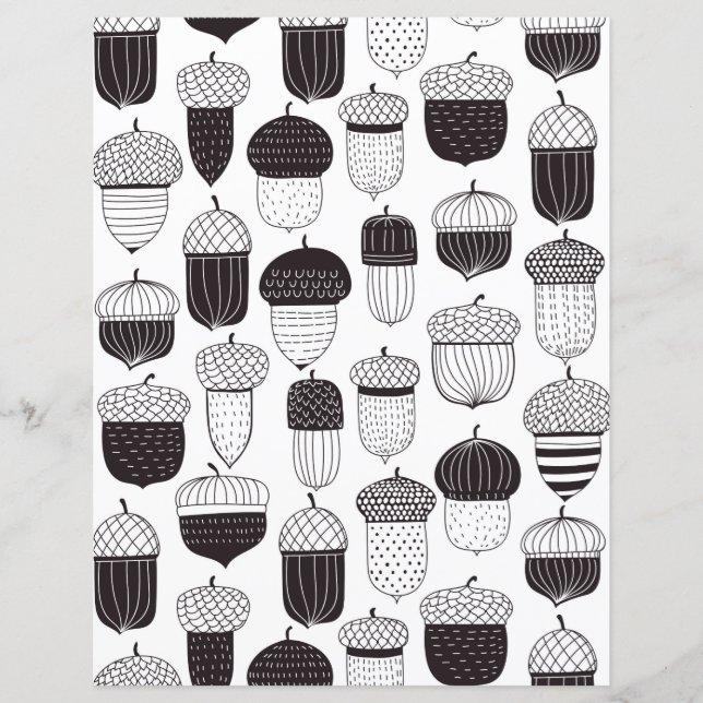 Doodle acorns autumn pattern (Front)