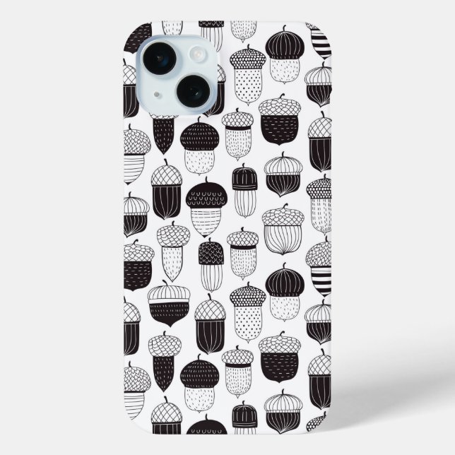 Doodle acorns autumn pattern Case-Mate iPhone case (Back)