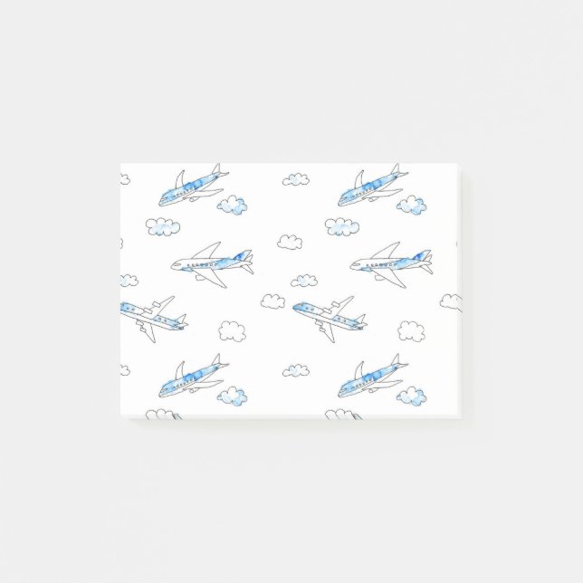 doodle air plane post-it notes (Front)