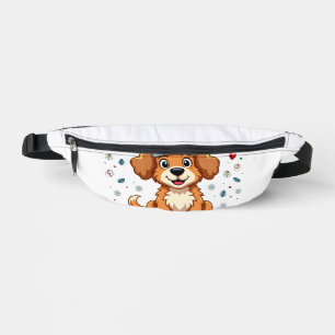 Doodle All The Way Funny Goldendoodle Santa Hat Ch Bum Bags