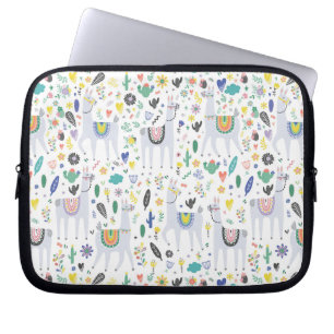 Doodle Alpaca Pattern Laptop Sleeve
