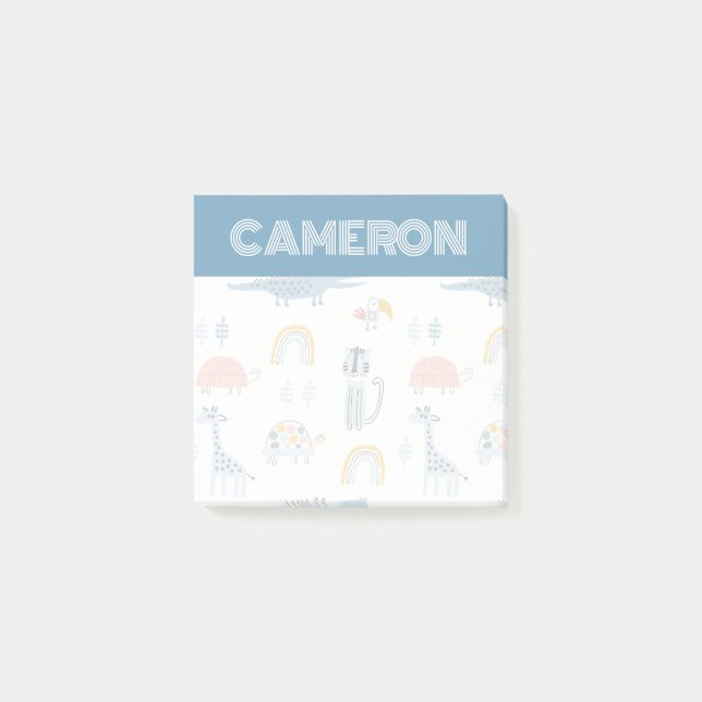 Doodle Animal Fun Pattern Post-it Notes (Front)