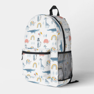 Doodle Animal Fun Pattern Printed Backpack