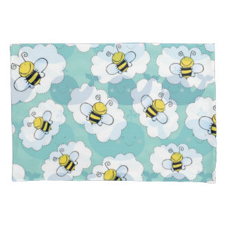 Doodle Art Bumble Bees Pillowcase