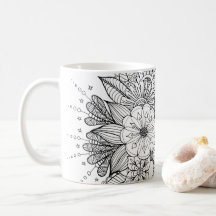 Doodle Art Design #1 on coffee mug