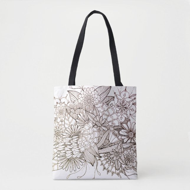 Doodle Art Design Tote (Front)