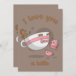 Doodle Art Latte Art Coffee Cute Cartoon Art Invitation