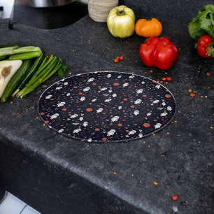 Doodle Astronaut Pattern Cutting Board