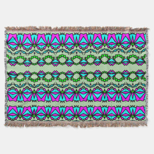 Doodle bug flowers throw blanket