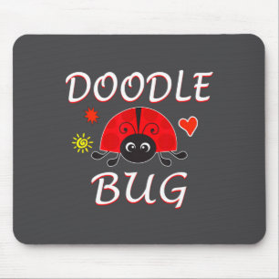 Doodle Bug Funny Doodle Ladybug Mouse Pad