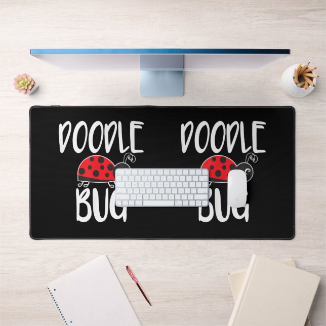Doodle Bug Ladybug Funny Doodle Desk Mat (Office 1)