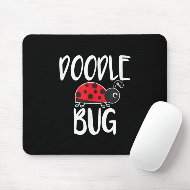 Doodle Bug Ladybug Funny Doodle Mouse Pad (With Mouse)