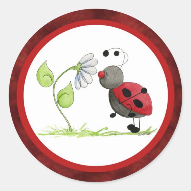 Doodle Bug Ladybug Sticker (Front)