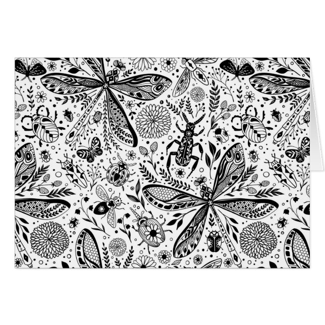 Doodle bugs on dark blue (Front Horizontal)