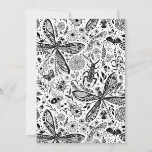 Doodle bugs on dark blue