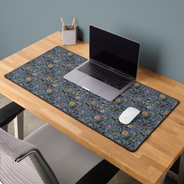 Doodle bugs on slater grey desk mat (Office 2)